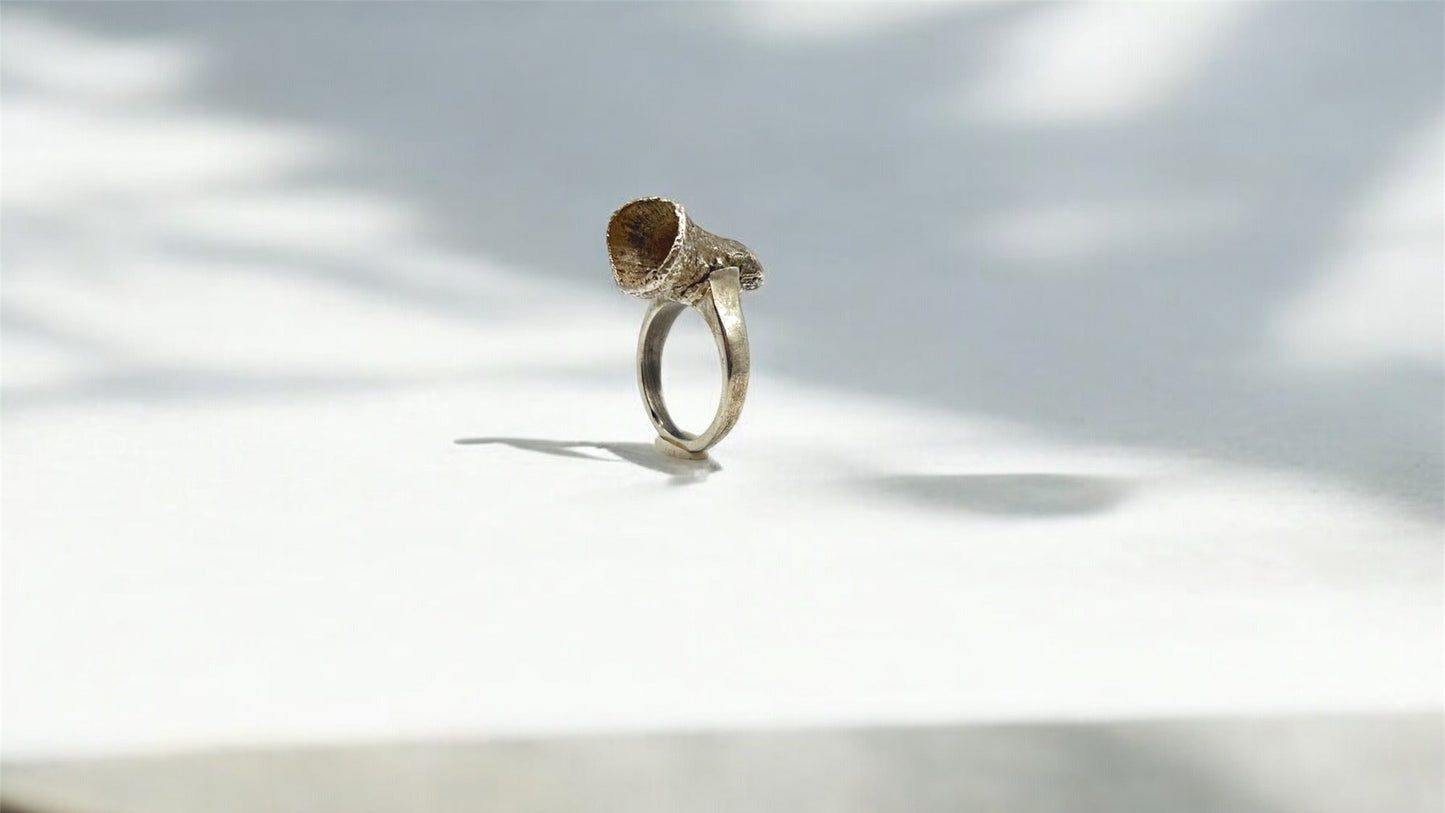 Ring with seed pod